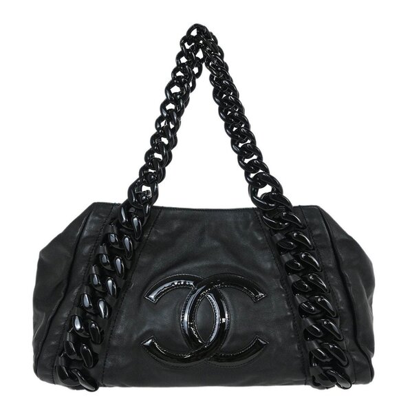 CHANEL Handbags - Chanel Black Calfskin Modern Chain Tote Bag 115777